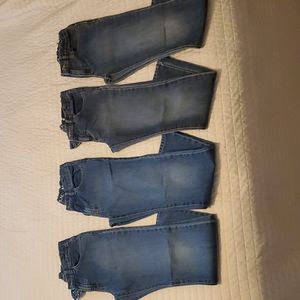 Lot (4 pairs) Children's Place bootcut jeans, boys size 10, blue and indigo